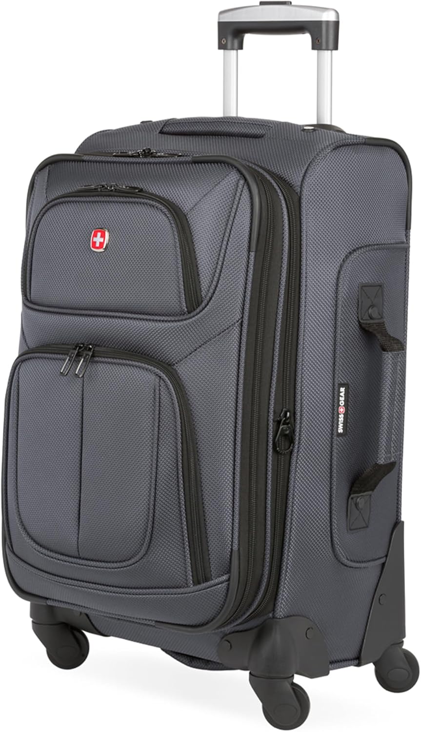 SwissGear Sion Softside Expandible, Gris oscuro, Equipaje de mano,...