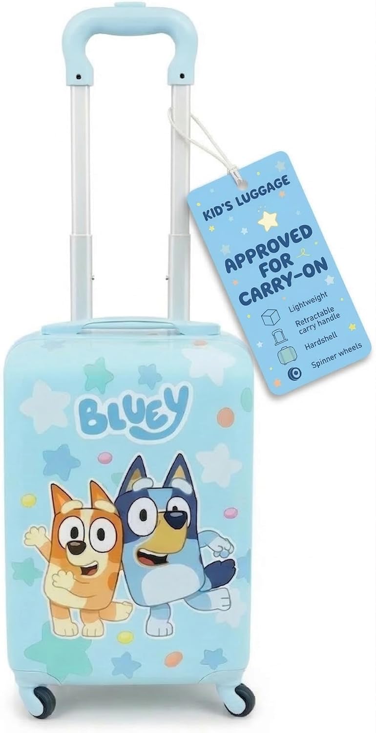 Fast Forward Bluey - Maleta rígida de 20 pulgadas, bonita y durader...