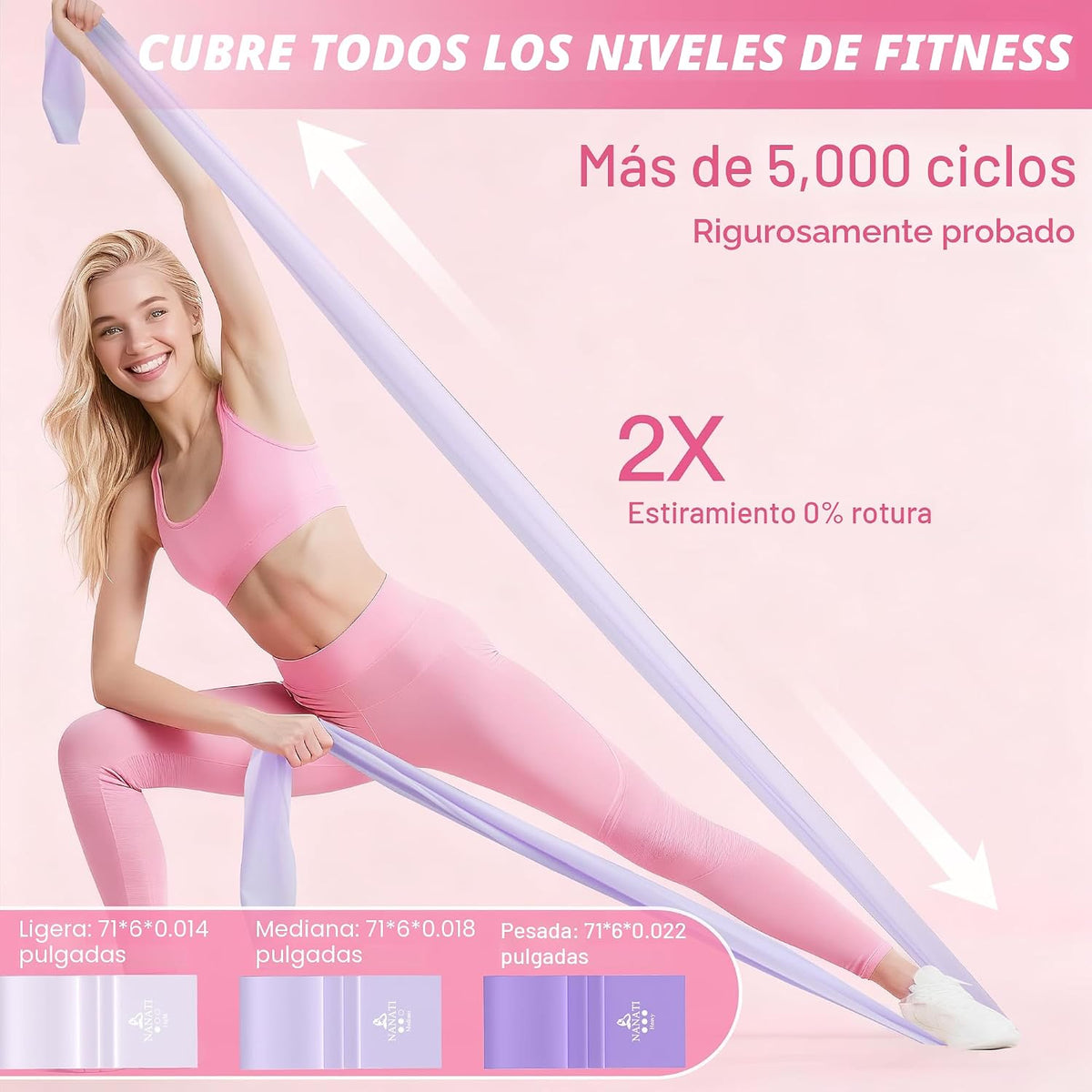NANATI Kit de pilates, kit de entrenamiento de pilates en casa para...