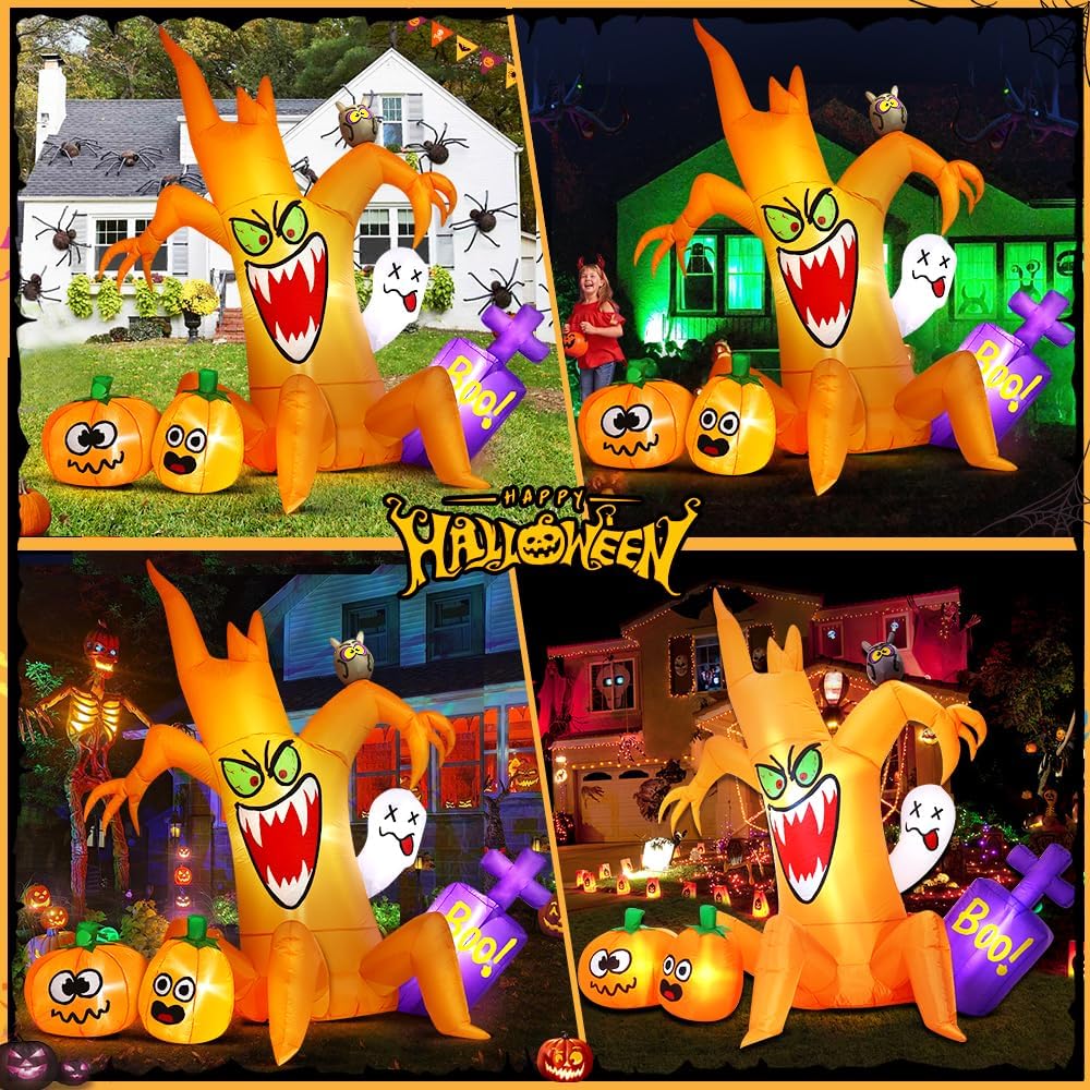 Decoraciones inflables de Halloween de 8 pies al aire libre, decora...