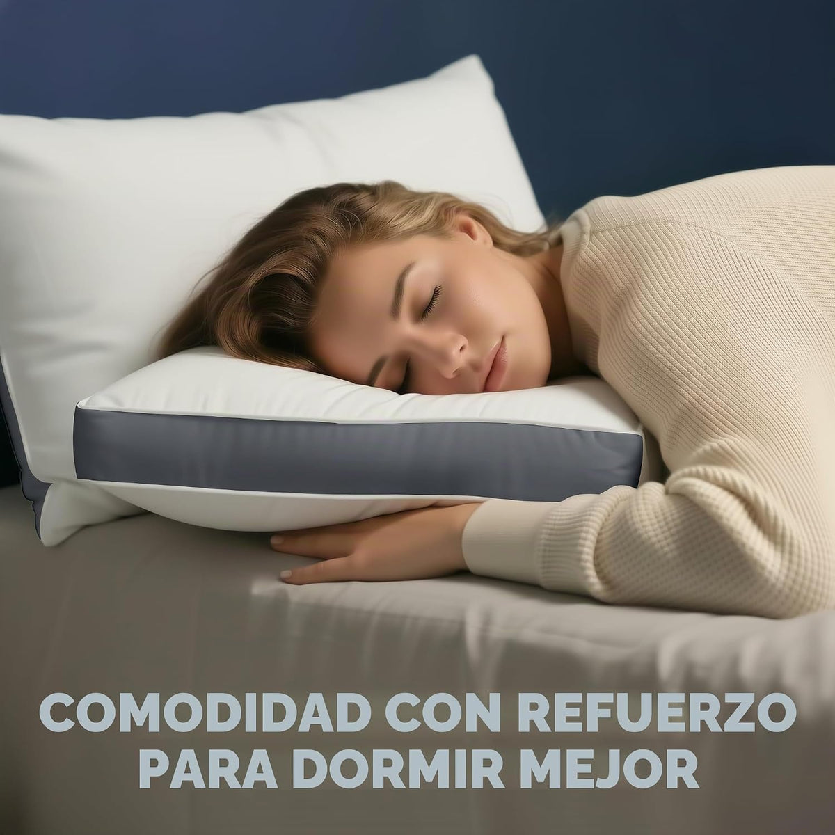 Utopia Bedding - Juego de 2 almohadas para dormir tamaño Queen (gri...