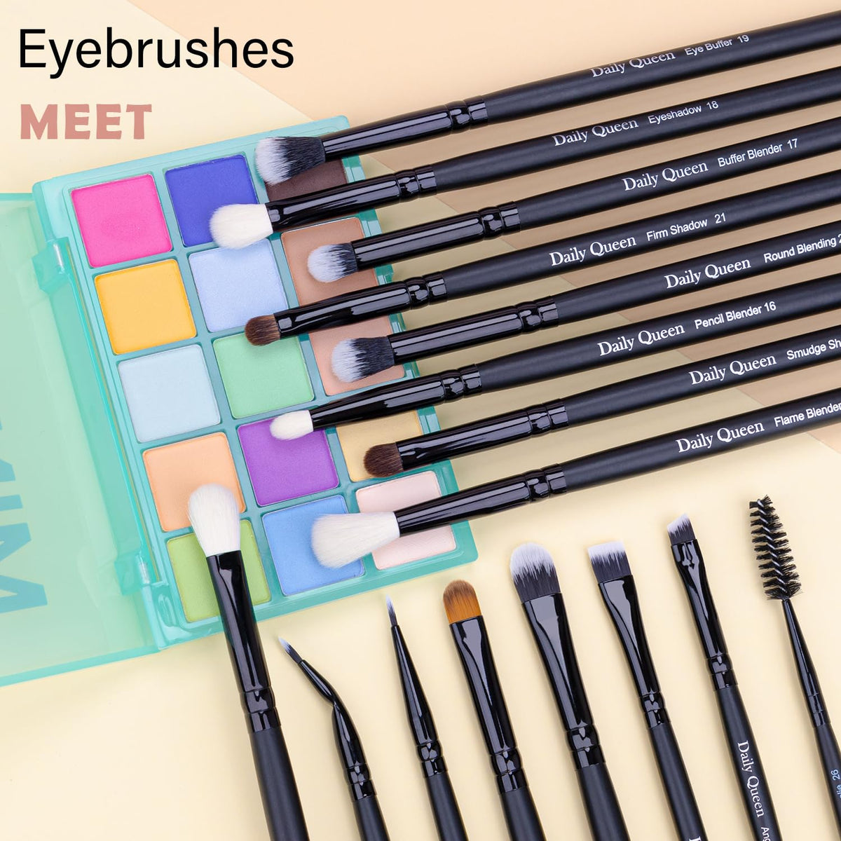 Daily Queen Juego de brochas de maquillaje profesional Kabuki, 29 u...