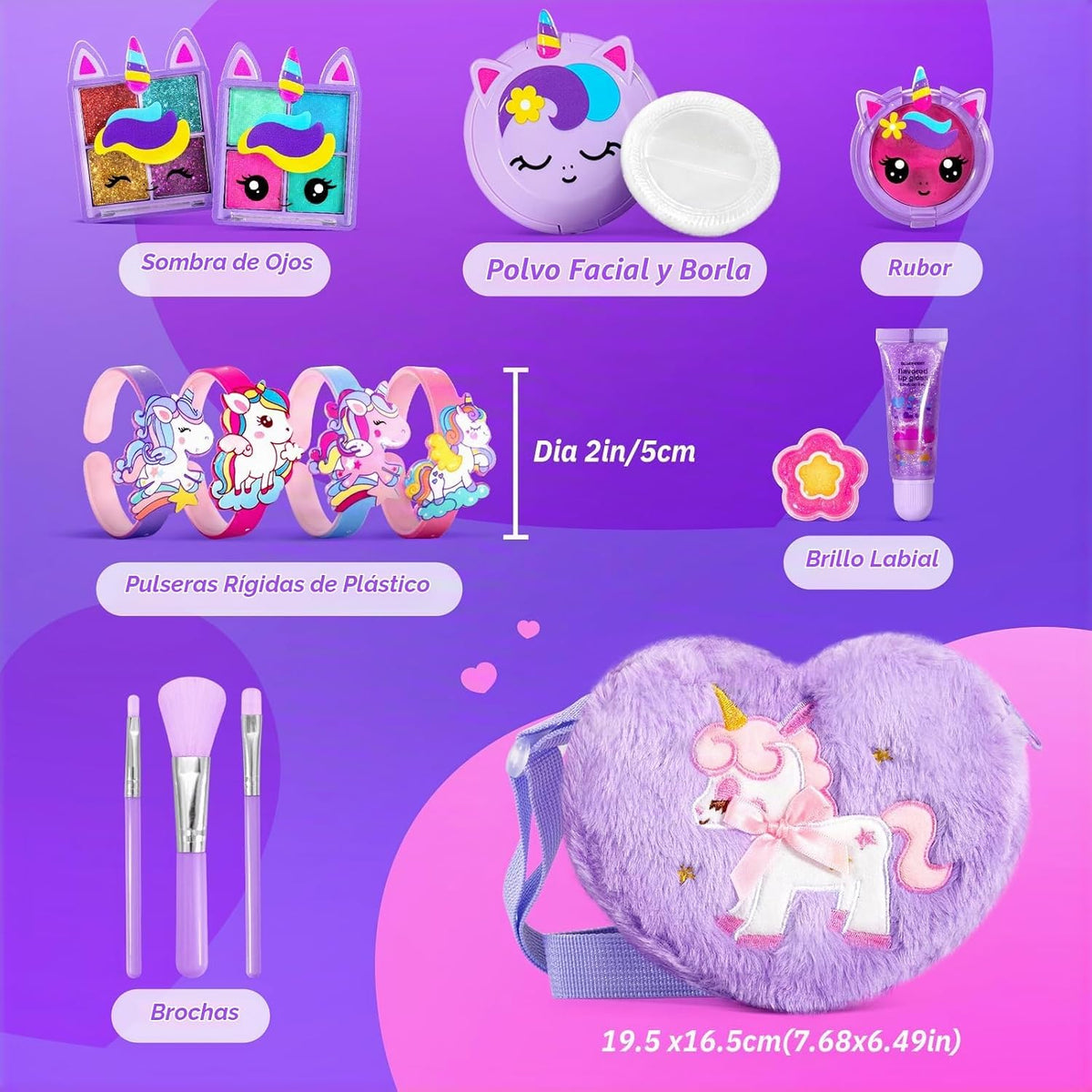 ULOVEME Kit de Maquillaje Real para Niñas Pequeñas - Maquillaje Rea...