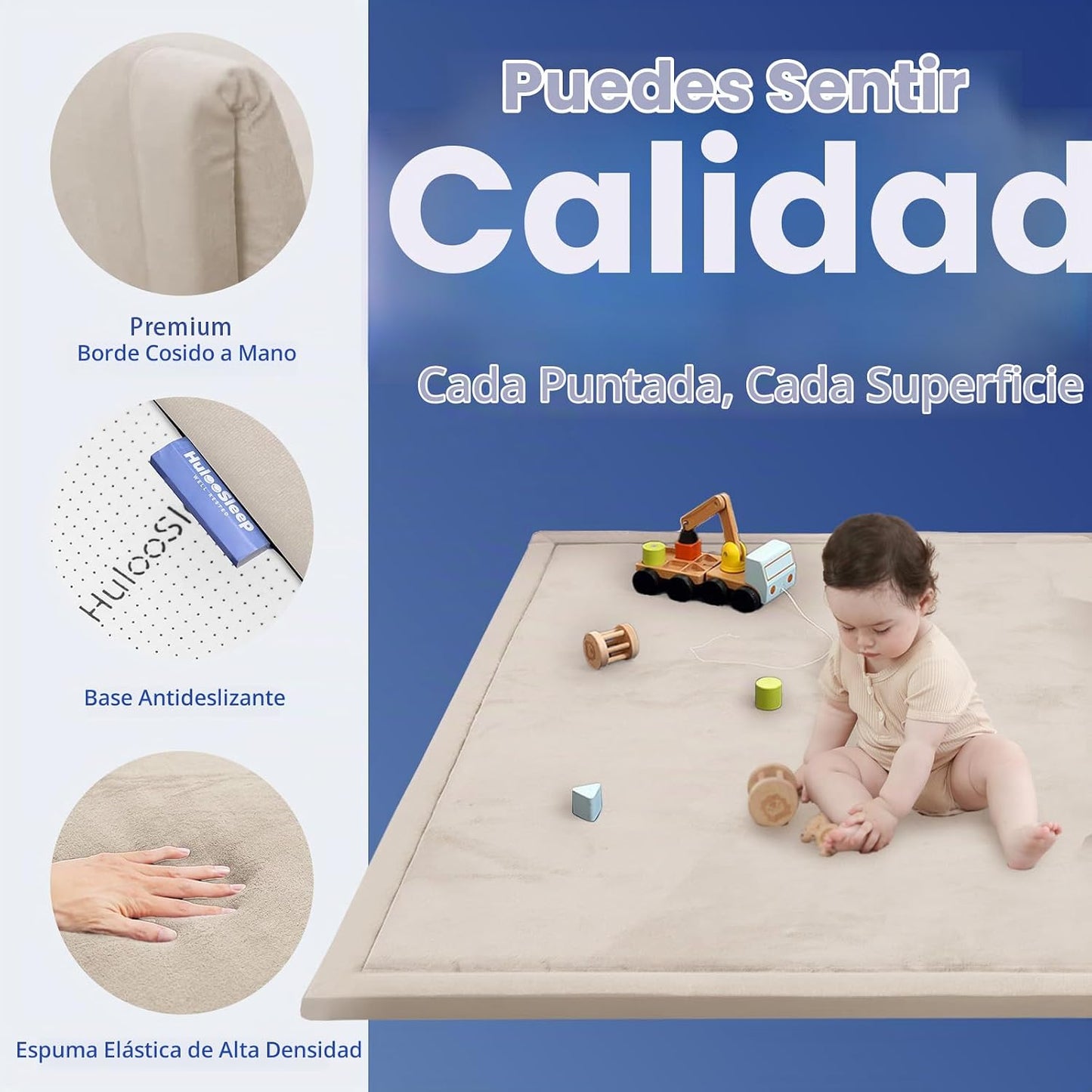 Tapete de juego para bebé para suelo, tapete de espuma viscoelástic...