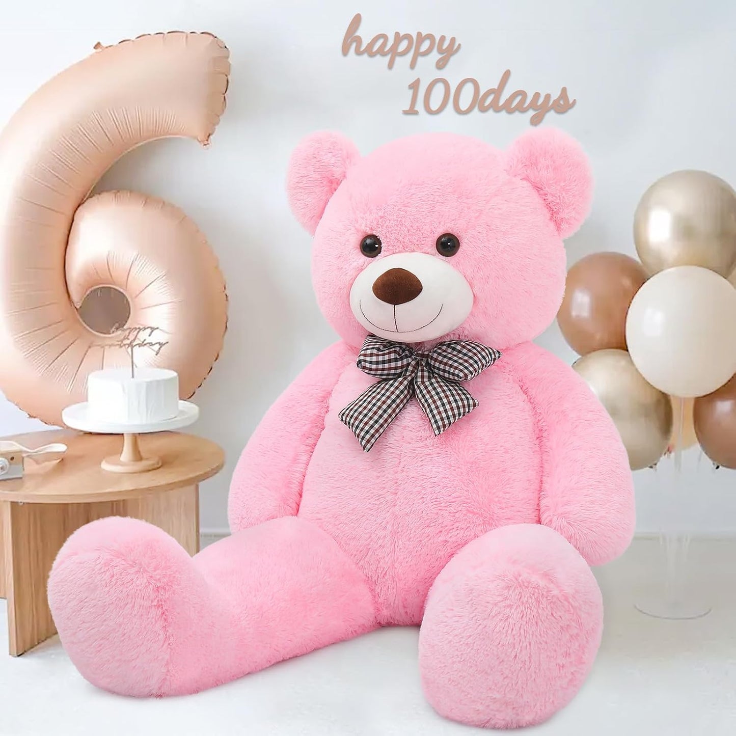 MaoGoLan Oso de peluche gigante rosa de 55 pulgadas, tamaño real, g...