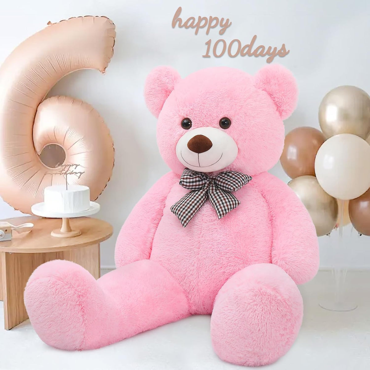 MaoGoLan Oso de peluche gigante rosa de 55 pulgadas, tamaño real, g...