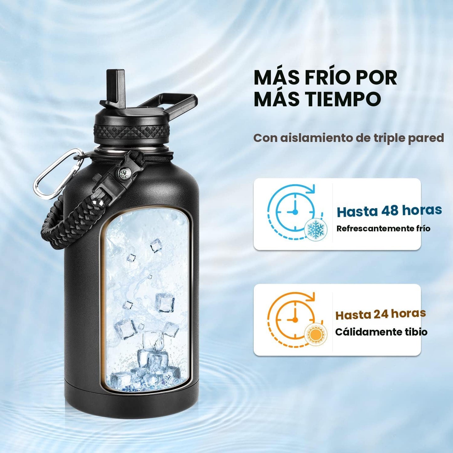 RAYMYLO Botella de acero inoxidable|Aislamiento al vacío de triple...