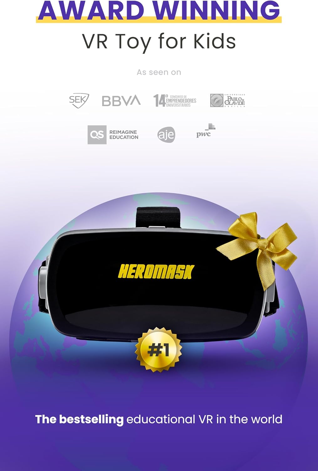 Heromask: Auriculares VR para niños + Sistema de juegos para aprend...