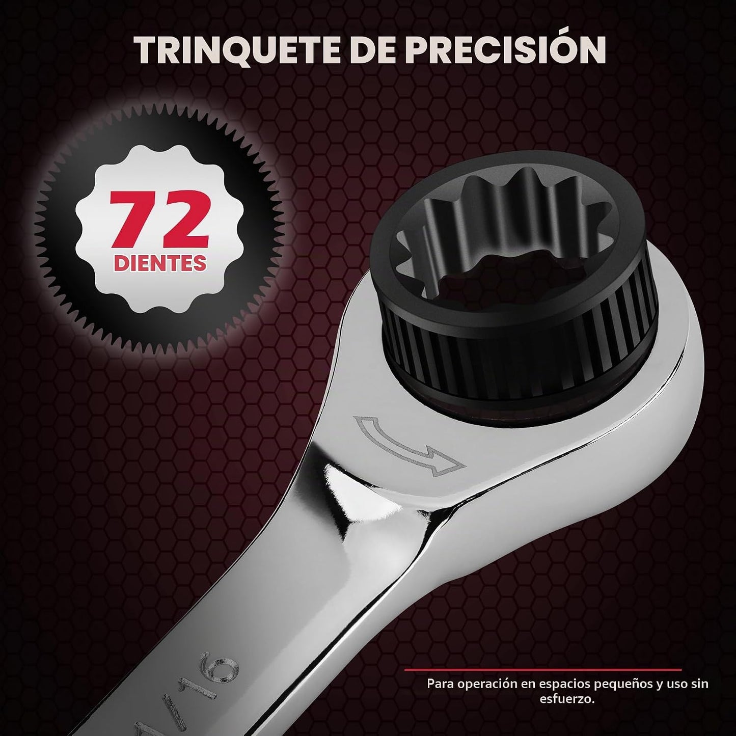 Juego de llaves de trinquete premium de 24 piezas, llaves combinada...