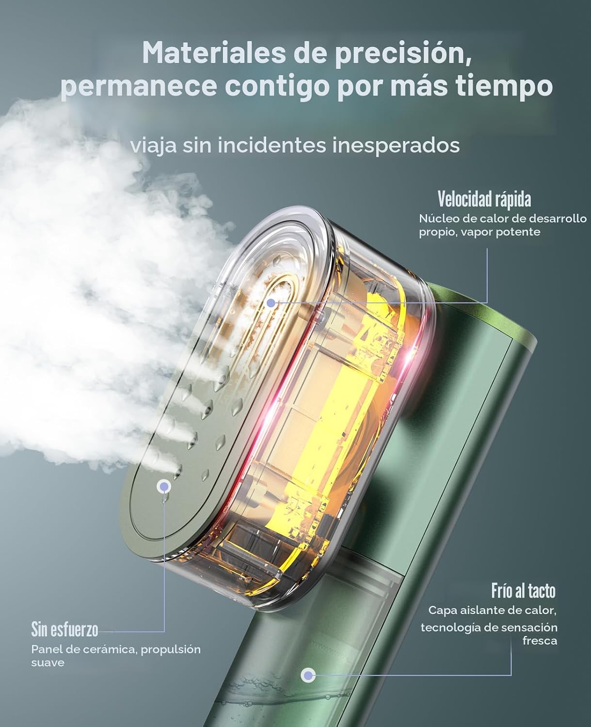 Jack &amp; Rose Vaporizador de viaje y plancha 2 en 1, vaporizador...