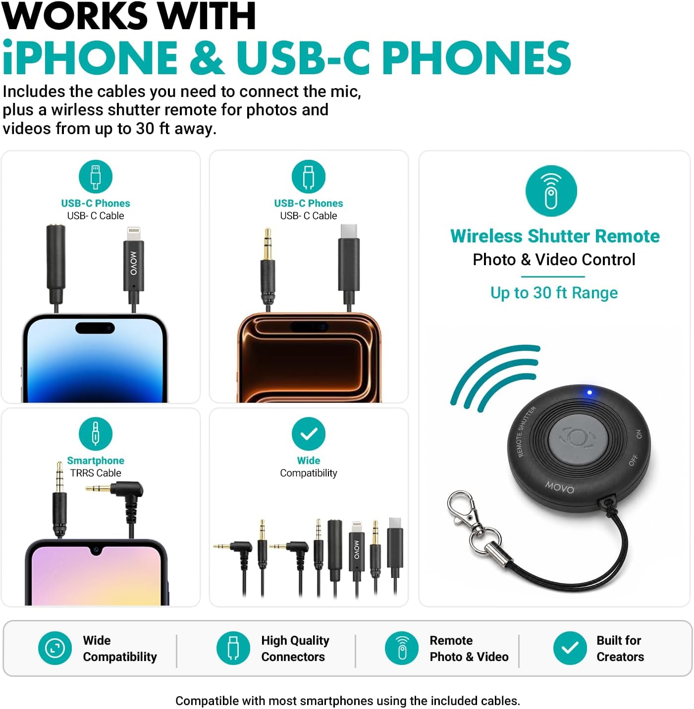 Kit de vlogging Movo iVlogger-PRO con trípode completo para iPhone\...