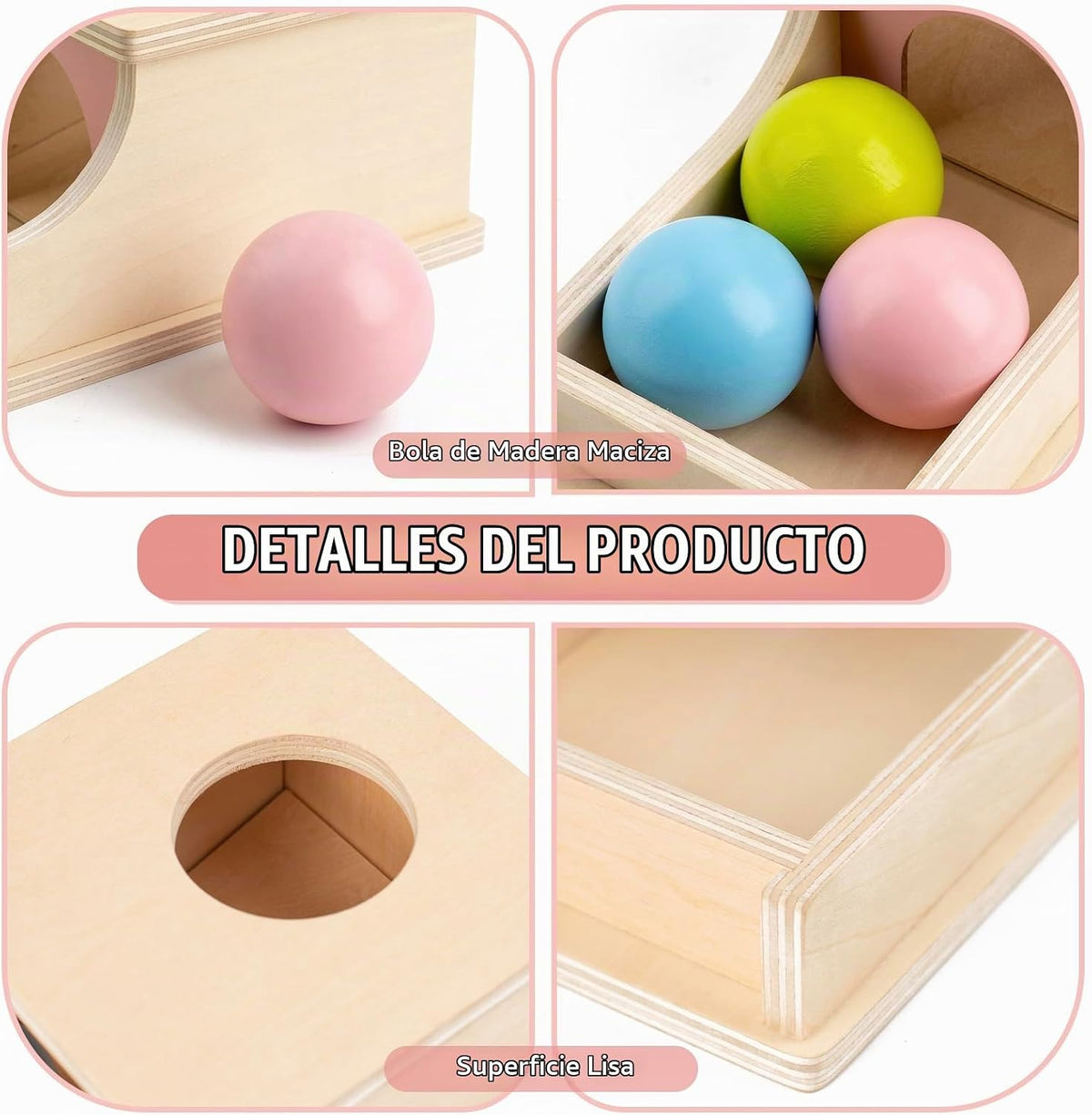 Busy edition Juguetes Montessori para niños de 1 año, caja de perma...