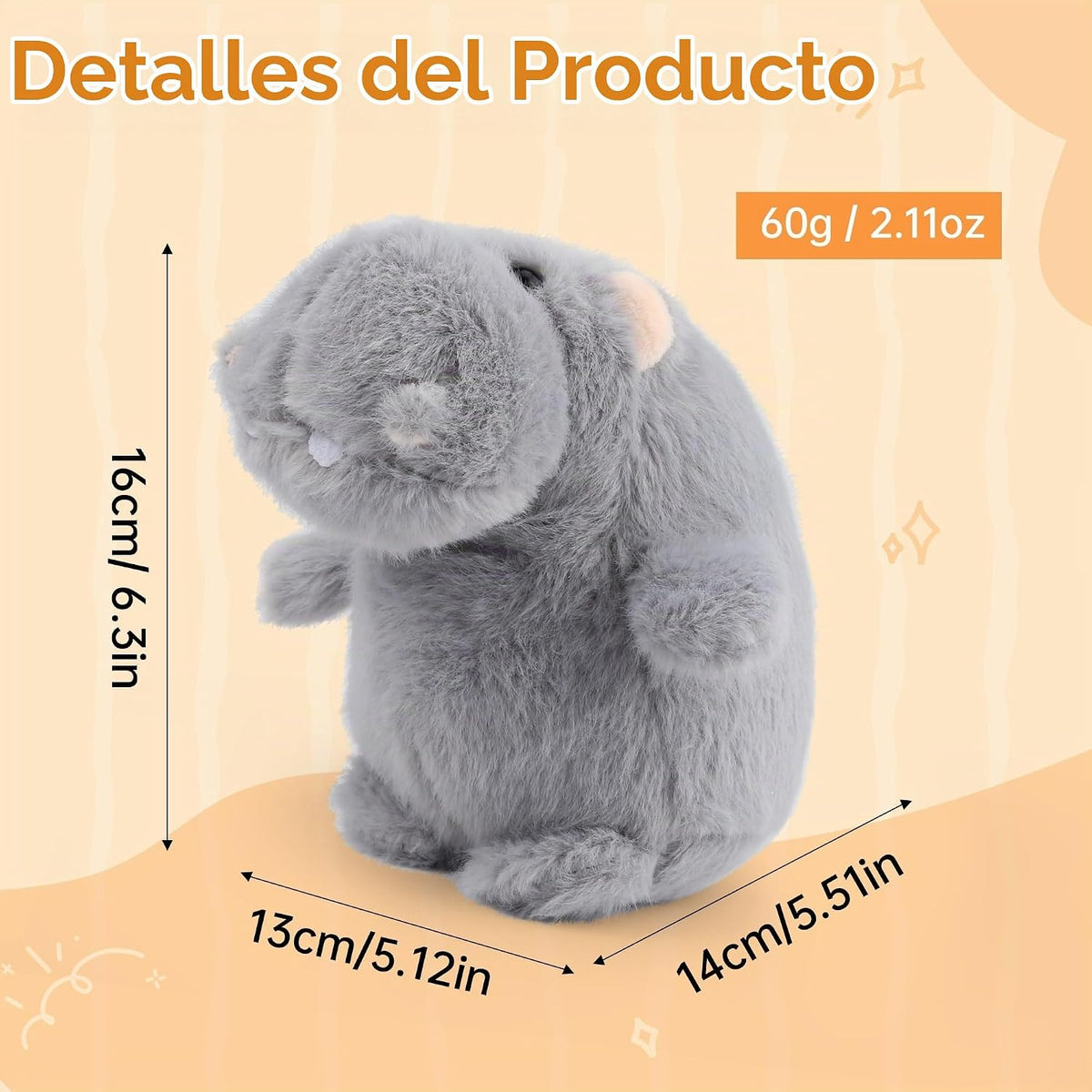 Peluche de hipopótamo, pequeño hipopótamo, juguetes de peluche para...