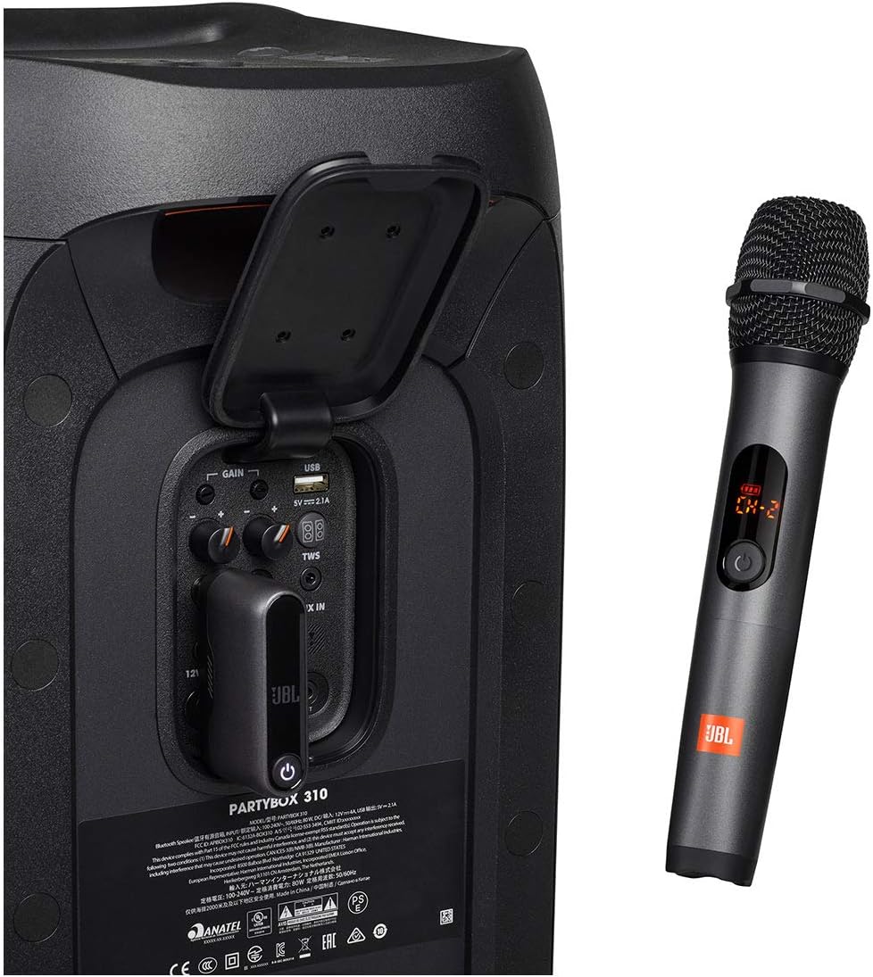 JBL Sistema inalámbrico de dos micrófonos con receptor de doble can...