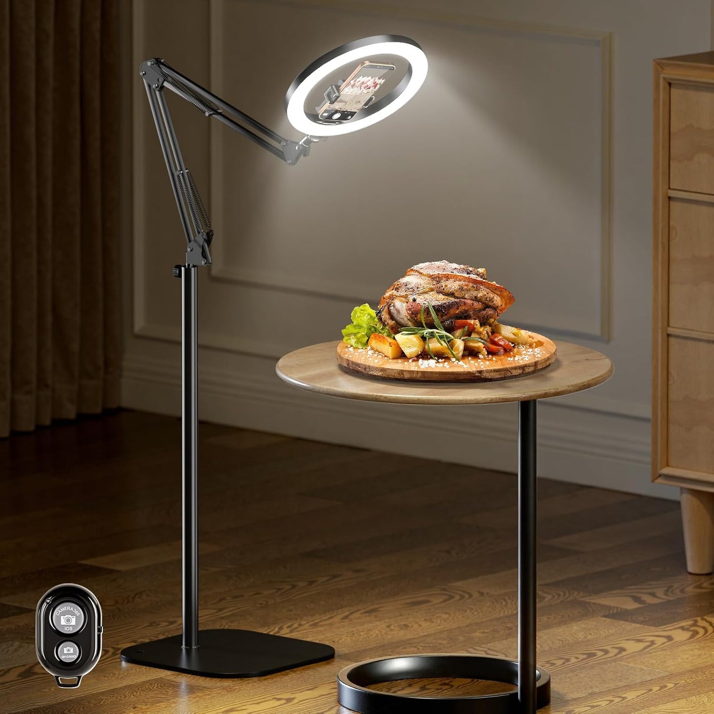 LUXSURE Trípode para iPhone con Luz, 71" Soporte de Teléfono Aé...
