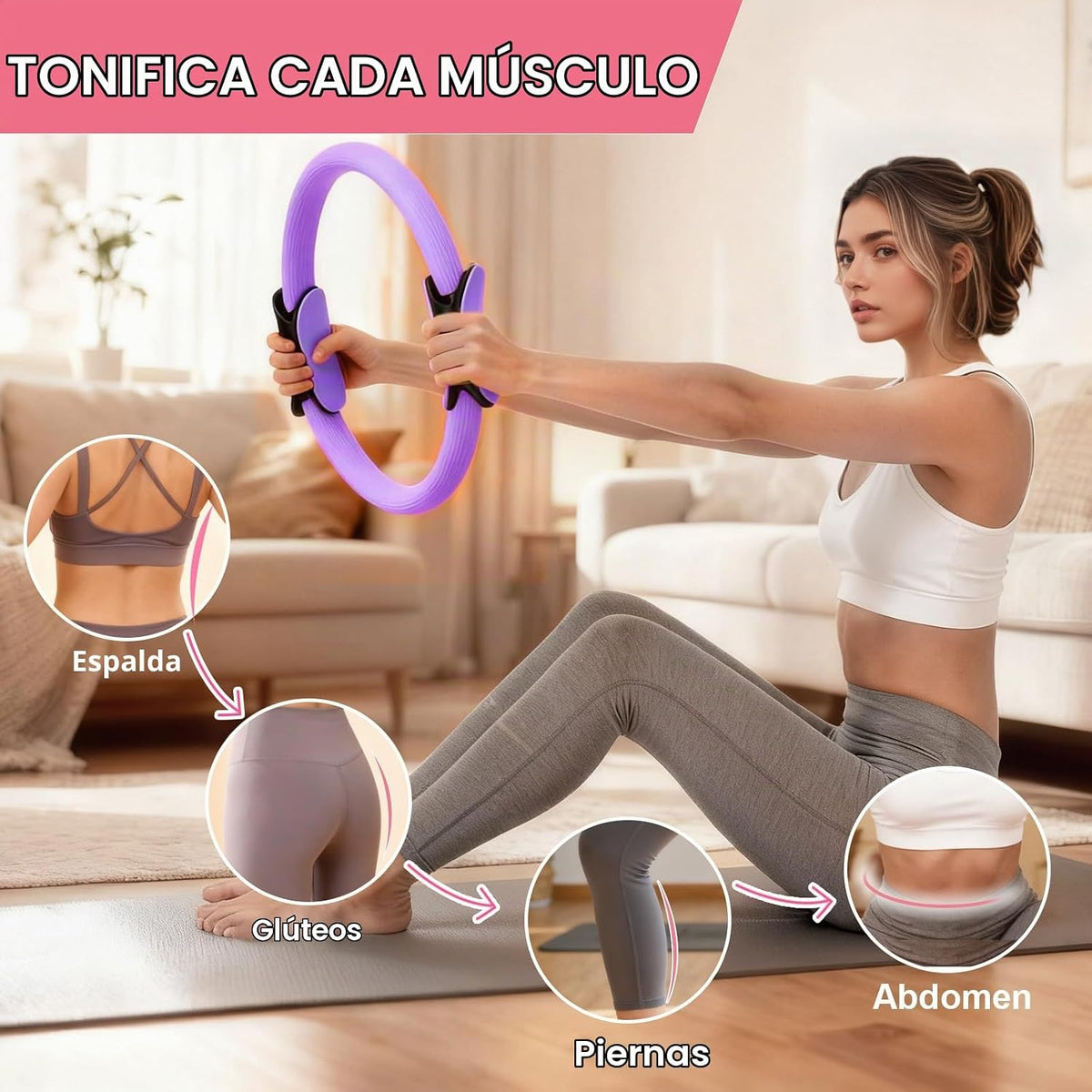 Kit de Pilates para el Hogar para Mujeres - Set de 14 Piezas de Equ...