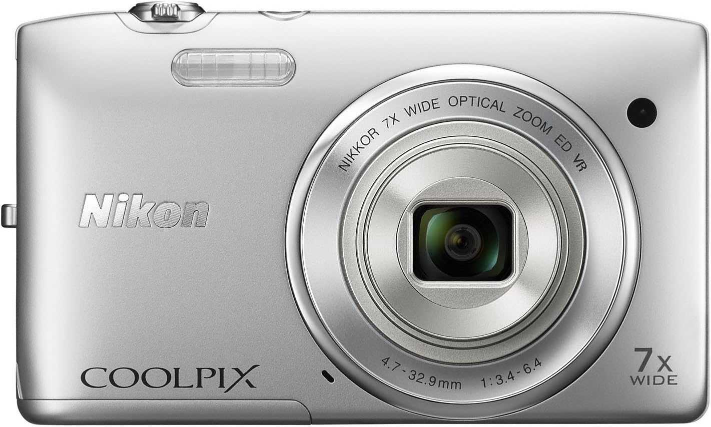 Nikon COOLPIX S3500 Cámara digital de 20.1 MP con zoom 7x (plata) (...