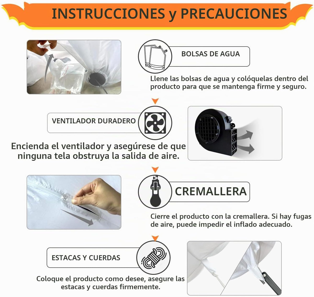 DomKom - Decoración inflable de Halloween de 10 pies de largo y 8 p...