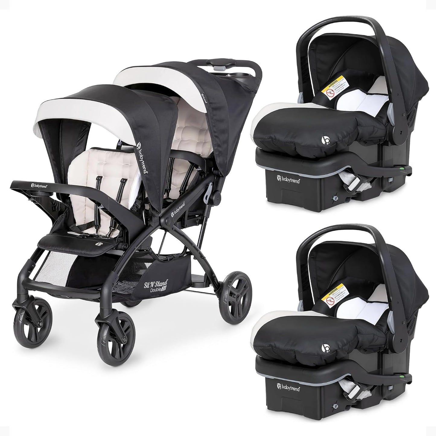 Baby Trend Sit N' Stand - Cochecito doble en tándem con 2 asien...