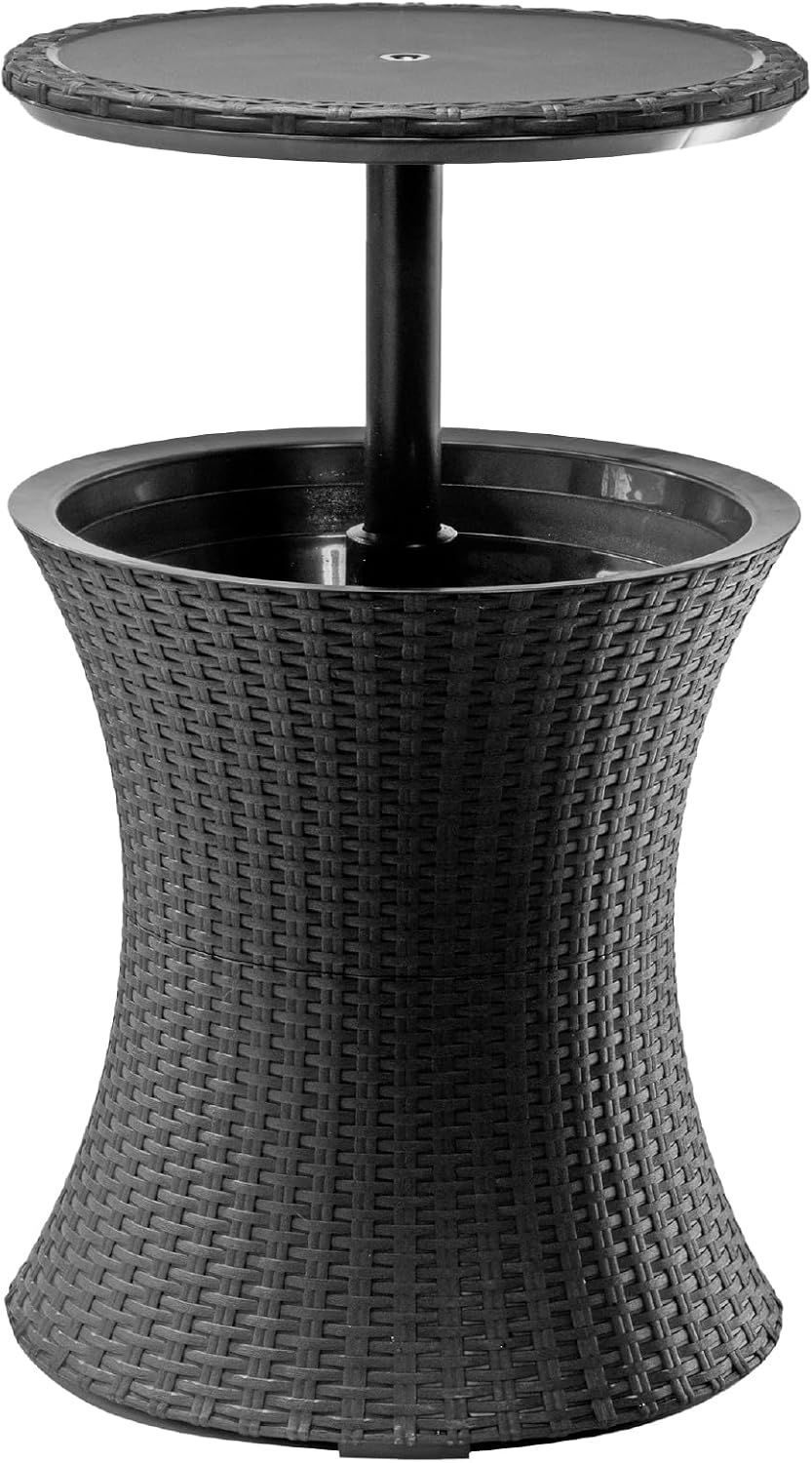 Keter Pacific Cool Bar Muebles de patio al aire libre y mesa auxili...