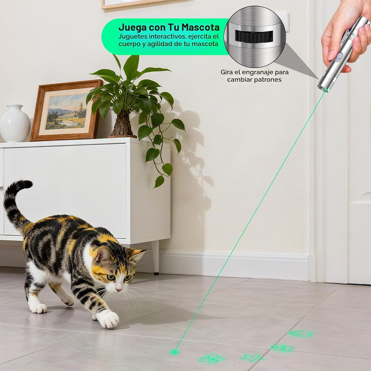 Juguete Waputne para Gatos de Interior, Juguetes Recargables USB pa...