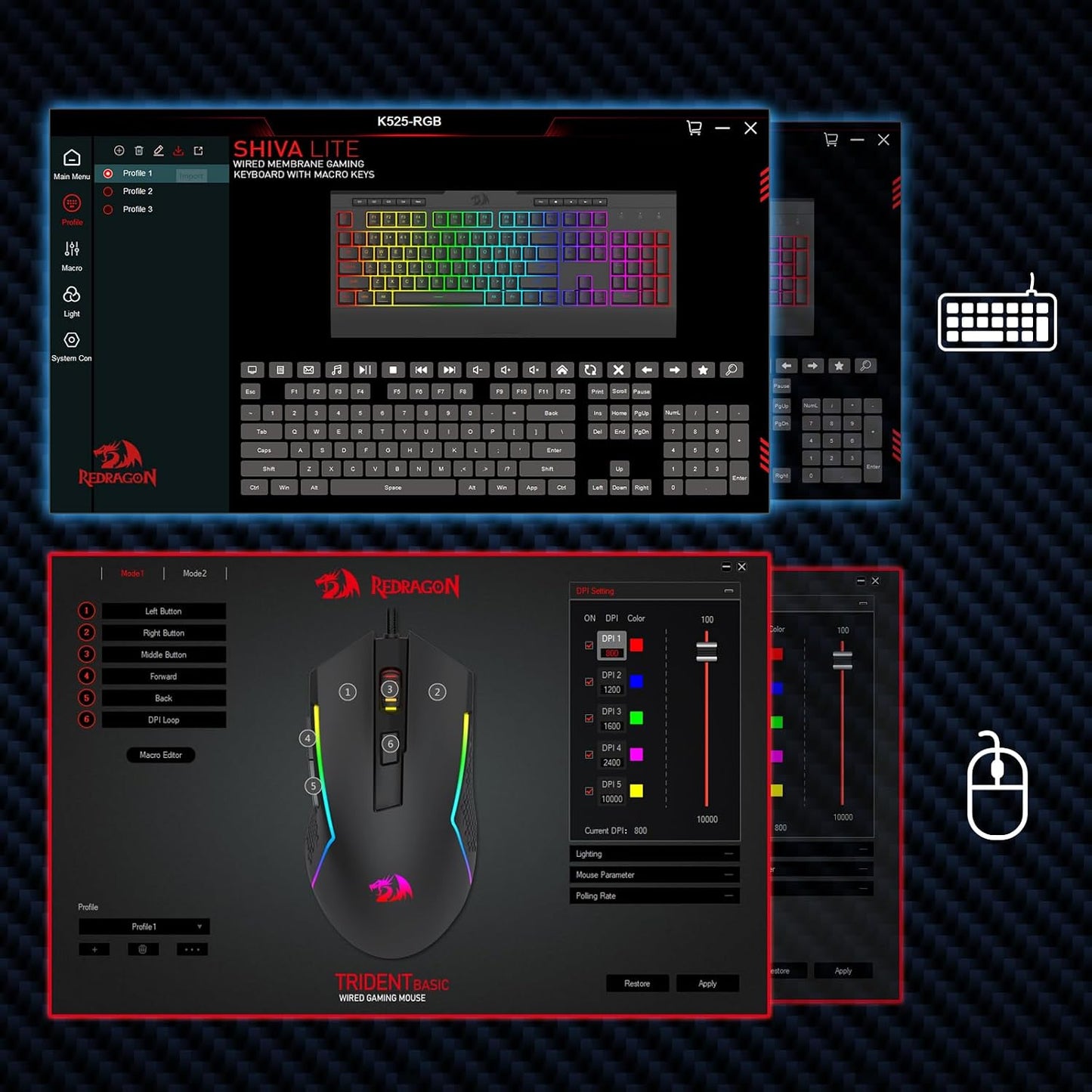 Redragon S151 Combo de Teclado y Mouse para Juegos, Teclado K525 co...