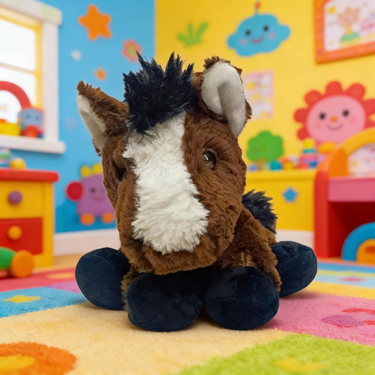 YUKOUQIAN Juguete de peluche de caballo de 8 pulgadas para niñas y...