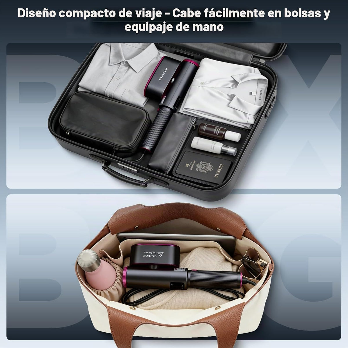 Vaporizador de viaje para ropa, plancha de vapor 2 en 1 y vaporizad...