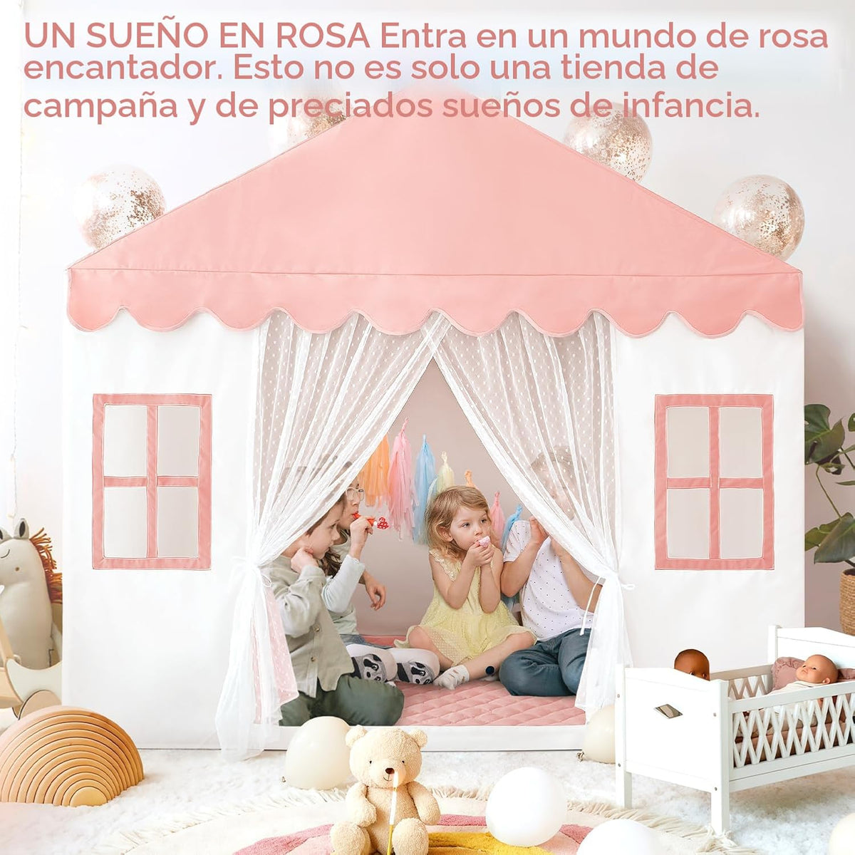 Avrsol - Tienda de campaña para niños con alfombra, castillo de pri...