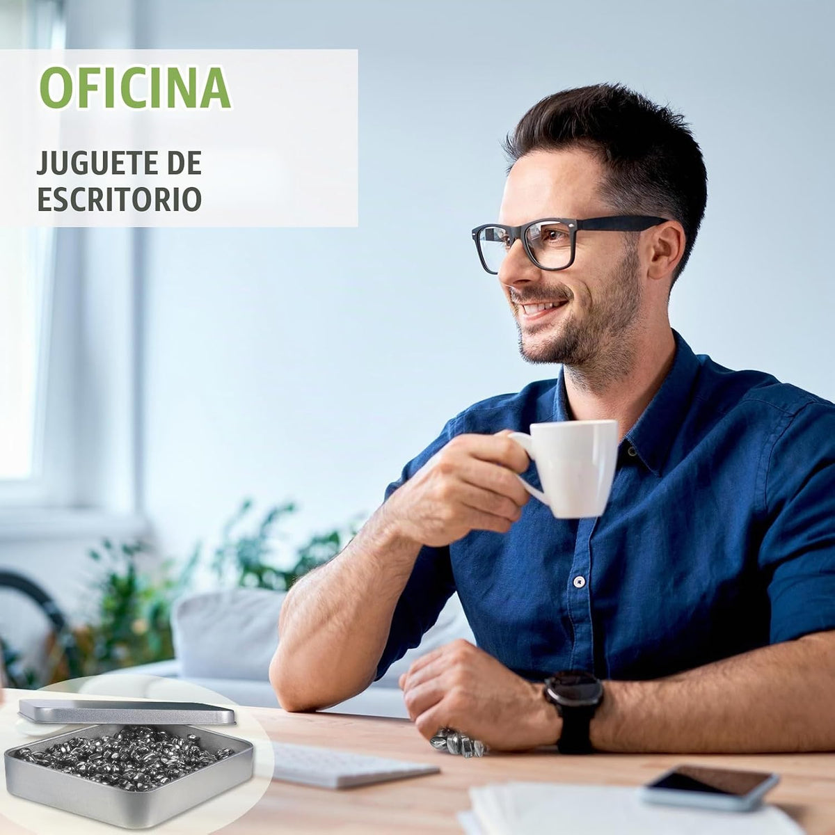 JUNYANG Bolas Magnéticas, 1000+ Mini Masilla Magnética, con 2 Cuent...