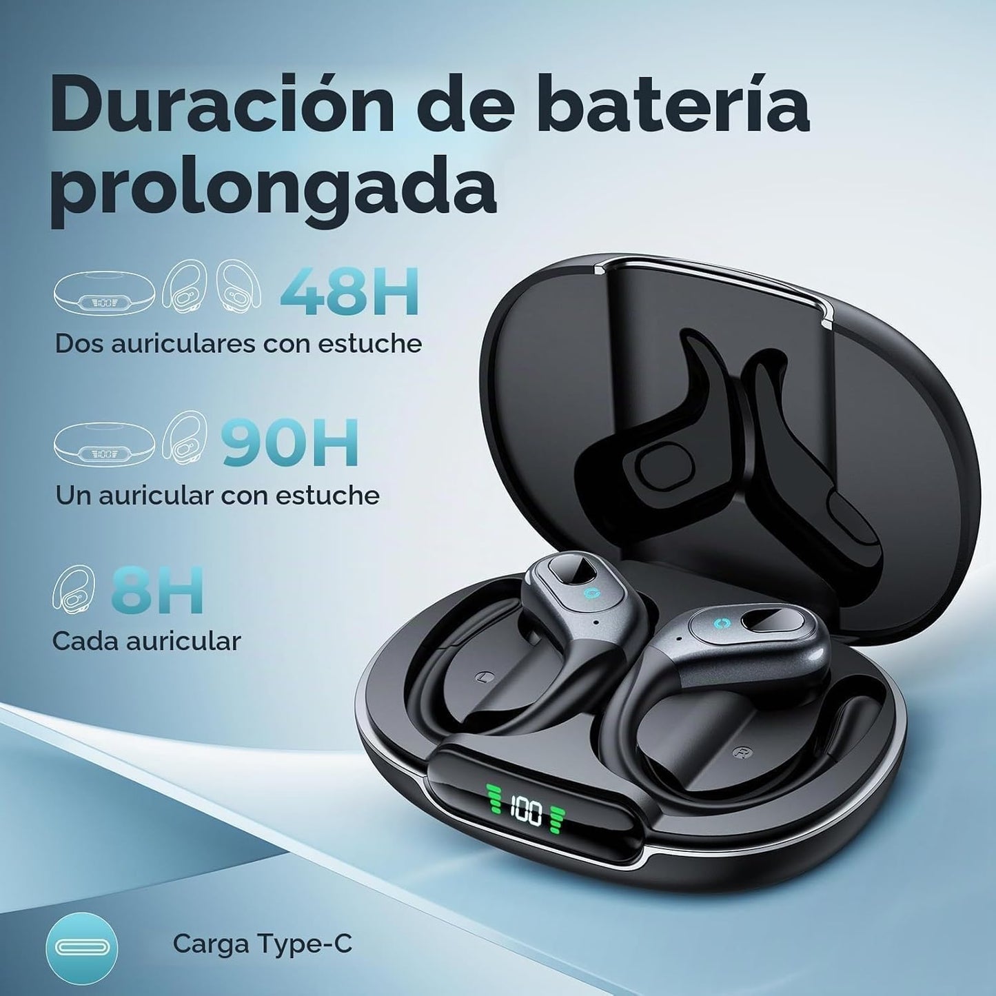 occiam Auriculares inalámbricos Bluetooth con cancelación activa de...