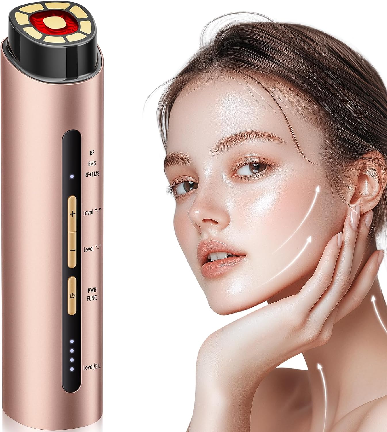 INTEO Dispositivo Facial Microcurren, 3 Modos de Terapia de Luz Roj...