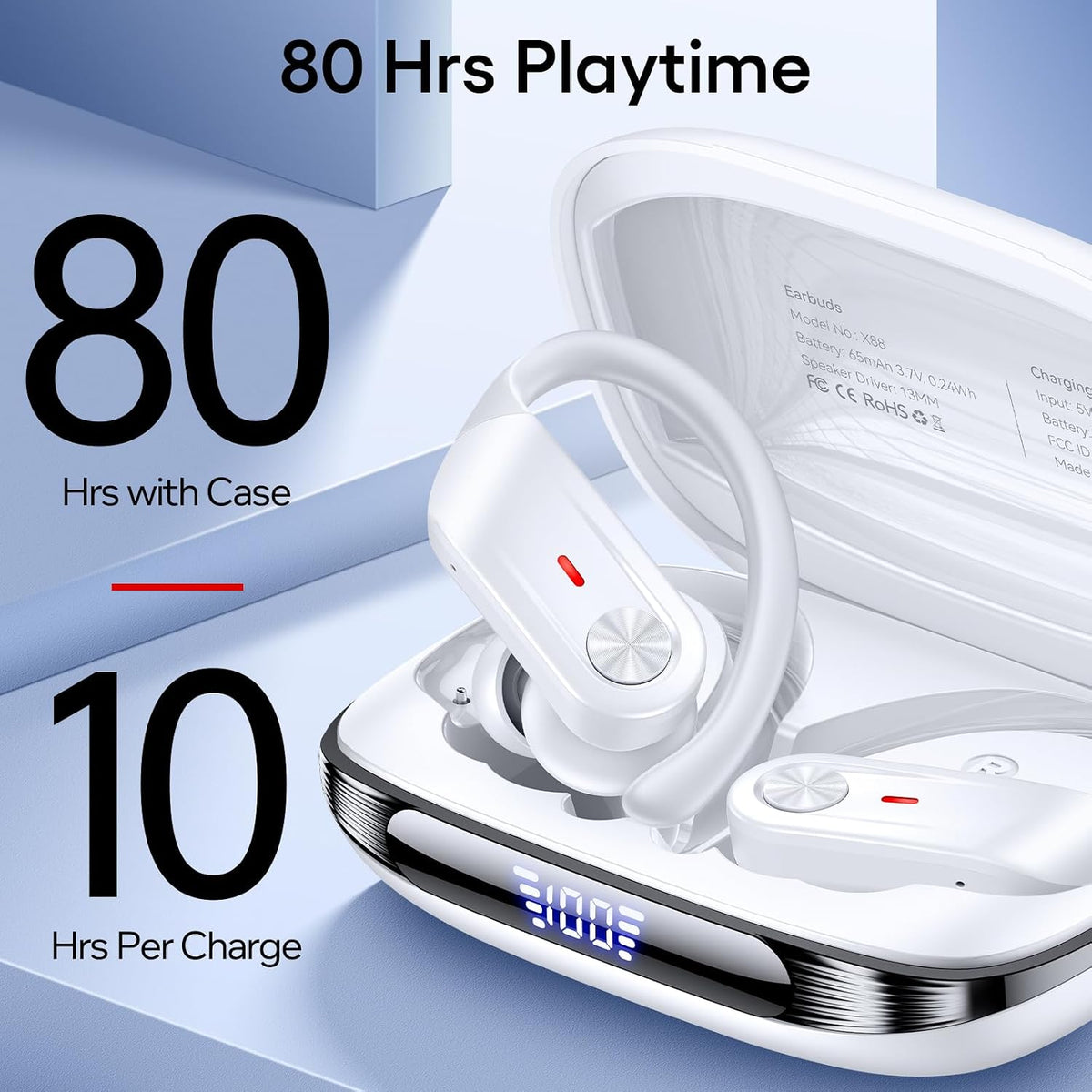 Auriculares inalámbricos híbridos con cancelación activa de ruido,...