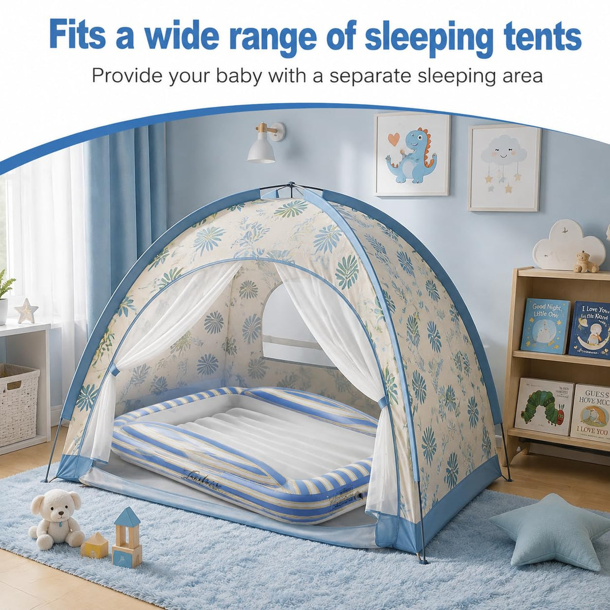 Luxchoice Cama de viaje inflable para niños pequeños, colchón recar...
