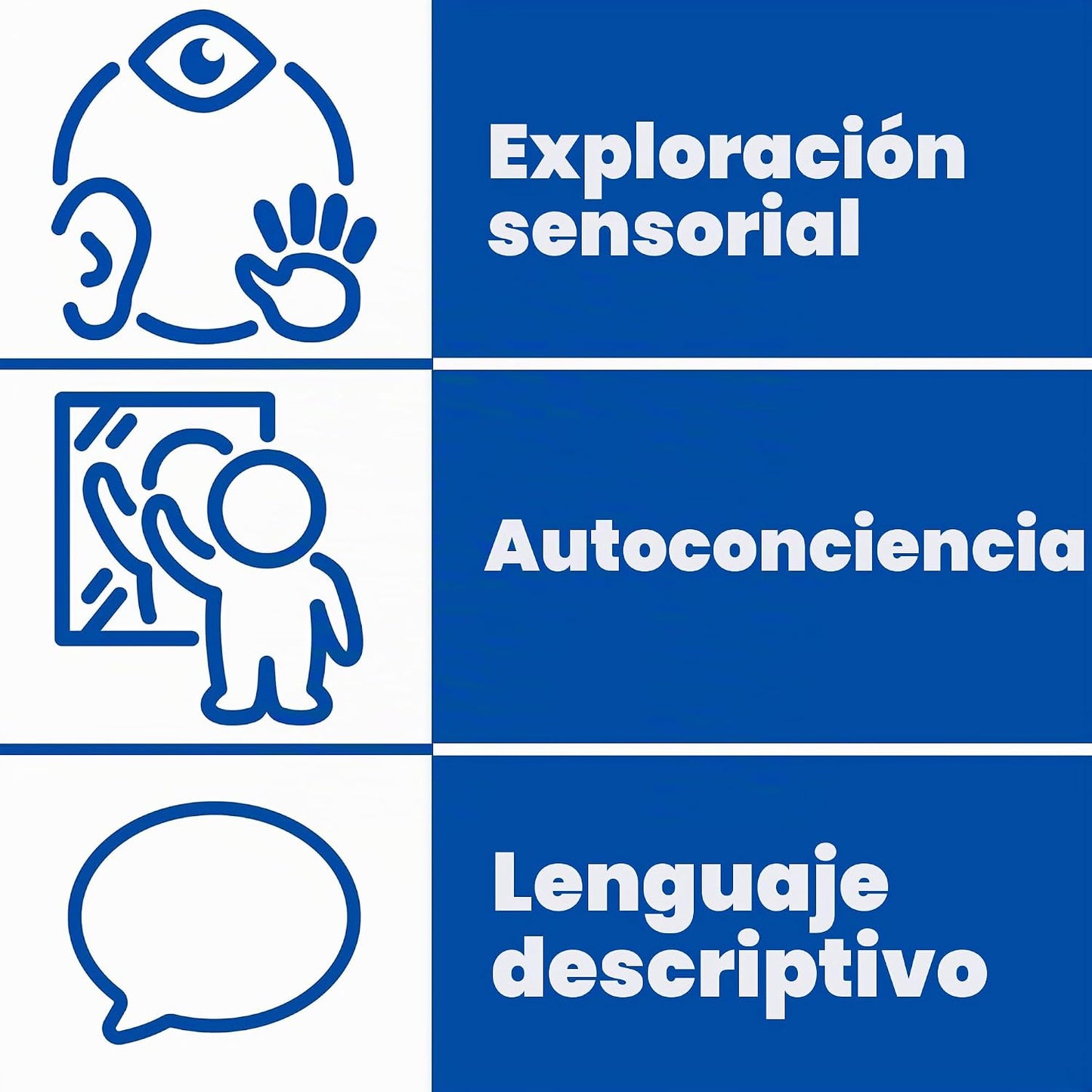 Spark &amp; Wow Espejo sensorial de pared para niños pequeños, 9 bu...