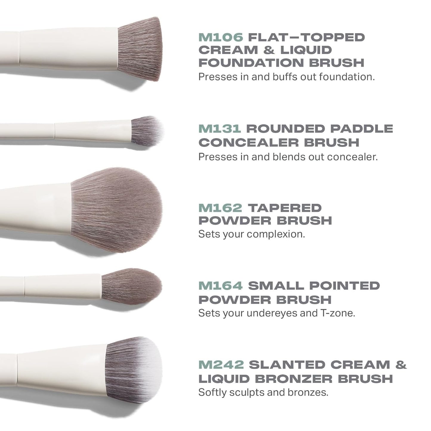 Morphe Portrait Mode - Juego de 5 brochas de maquillaje profesional...