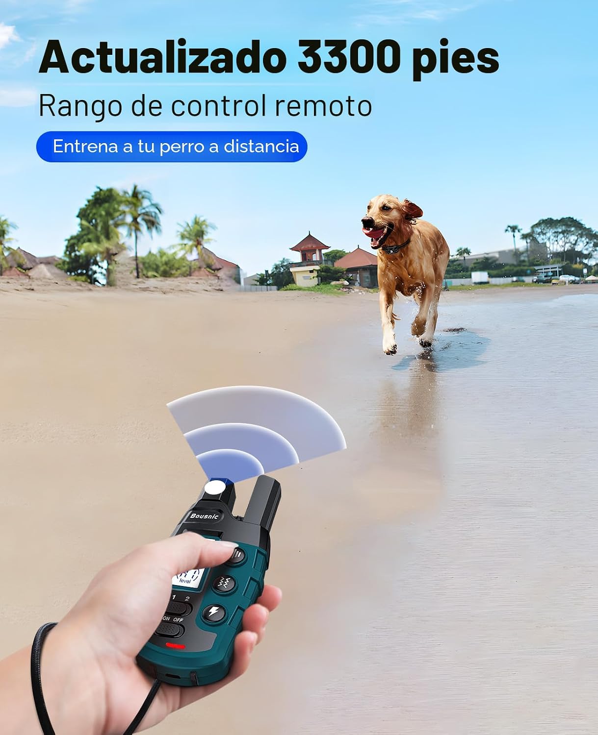 Collar de Descarga para Perros Bousnic - Collar de Entrenamiento de...