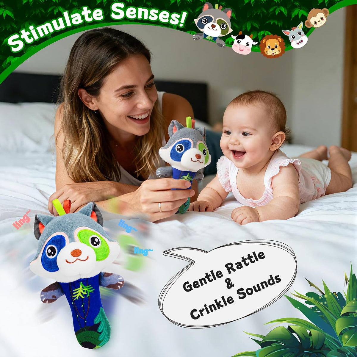 Zendstanding - Juego de calcetines de muñeca para bebé de 0 a 6 mes...