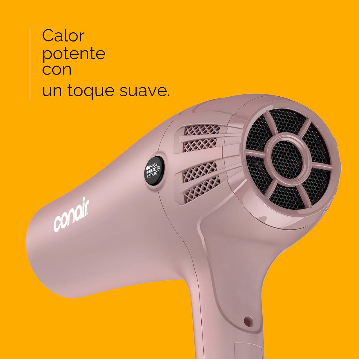 Conair Secador de pelo con difusor y concentrador, 1875W, rosa clar...