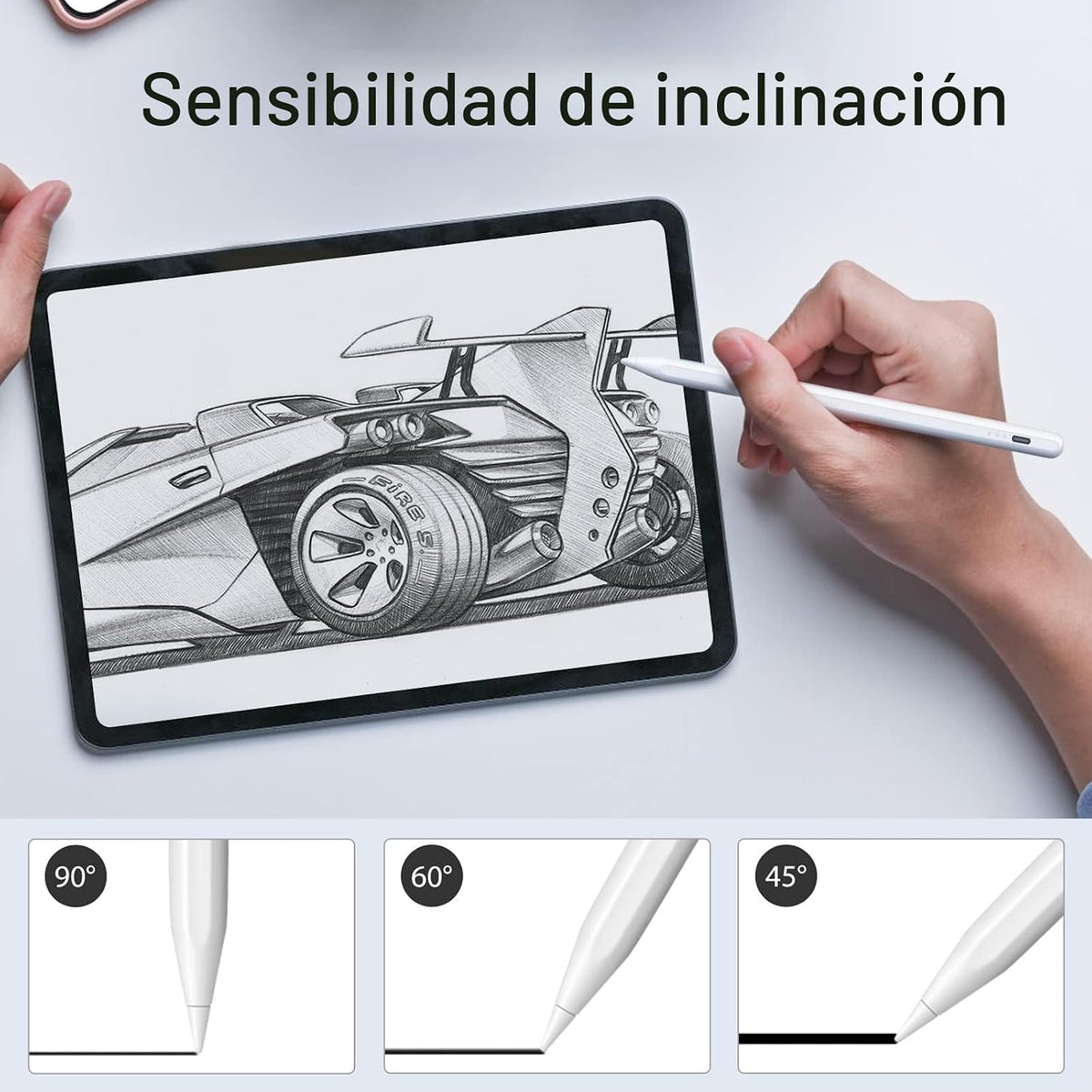 Lápiz óptico para iPad, carga rápida 13 minutos para Apple iPad Pen...