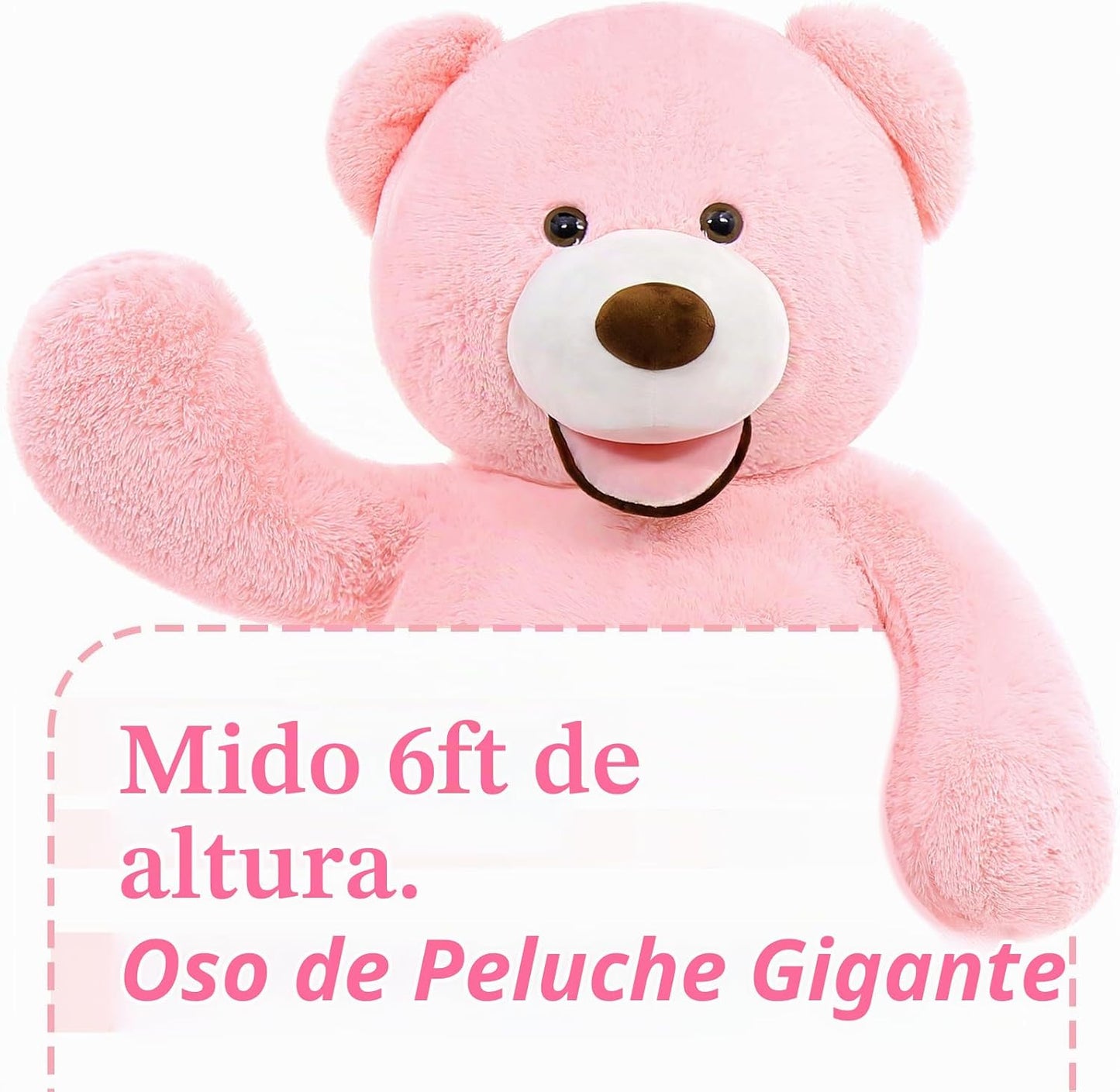 MaoGoLan Oso de Peluche Rosa Gigante de 6 pies - Animal de Peluche,...