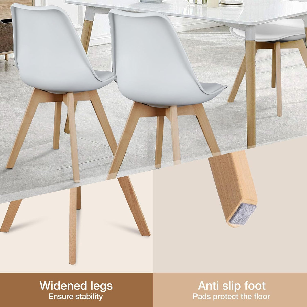 OLIXIS Juego de 8 sillas de comedor, sillas decorativas modernas de...