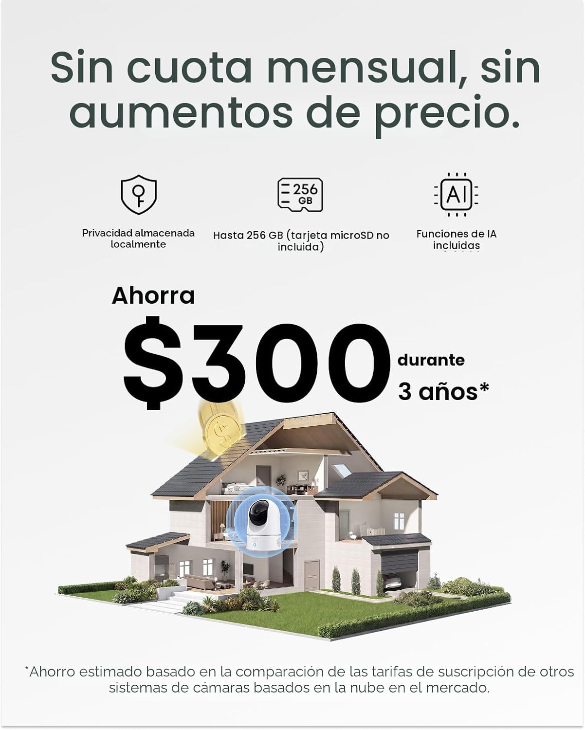 eufy Security Cámara interior E220, cámara para perro\/mascota, Pan...