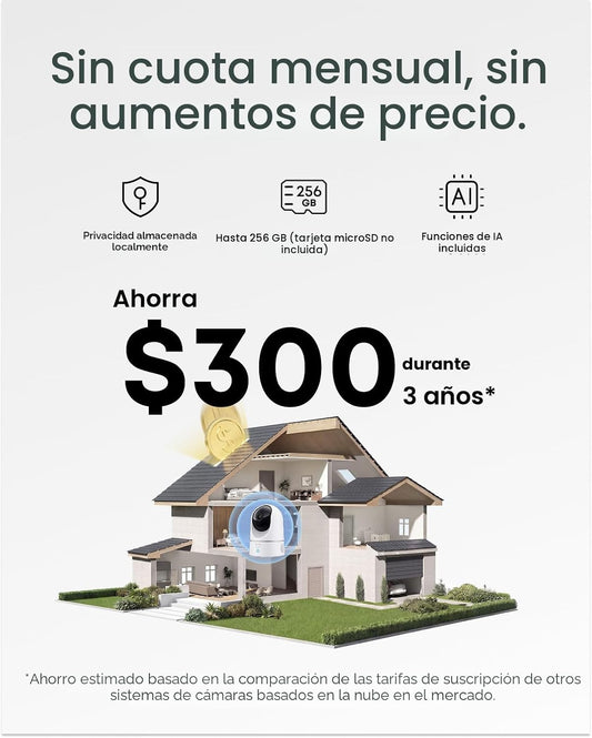 eufy Security Cámara interior E220, cámara para perro\/mascota, Pan...