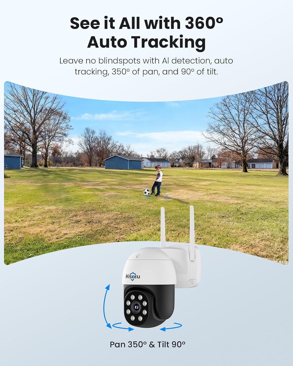 Hiseeu Cámaras de Seguridad 4K Inalámbricas para Exteriores, Kit de...