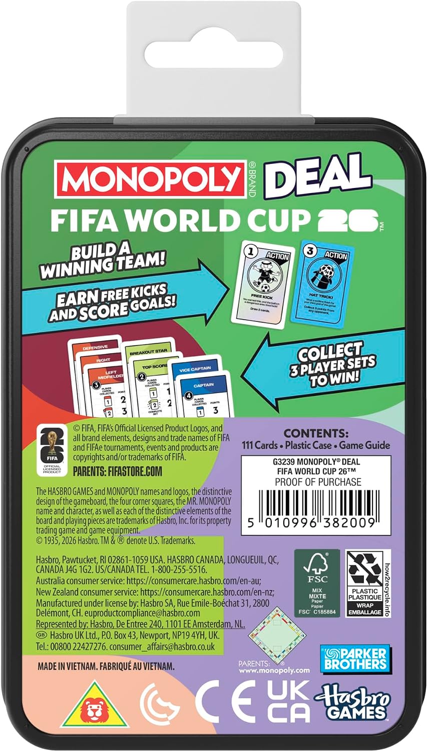 Monopoly Deal FIFA World Cup 2026 Edition - Juego de cartas de fútb...