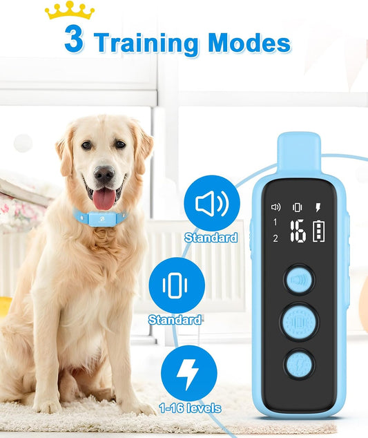 Bousnic Collar de Choque para Perros - Collar de Entrenamiento Eléc...