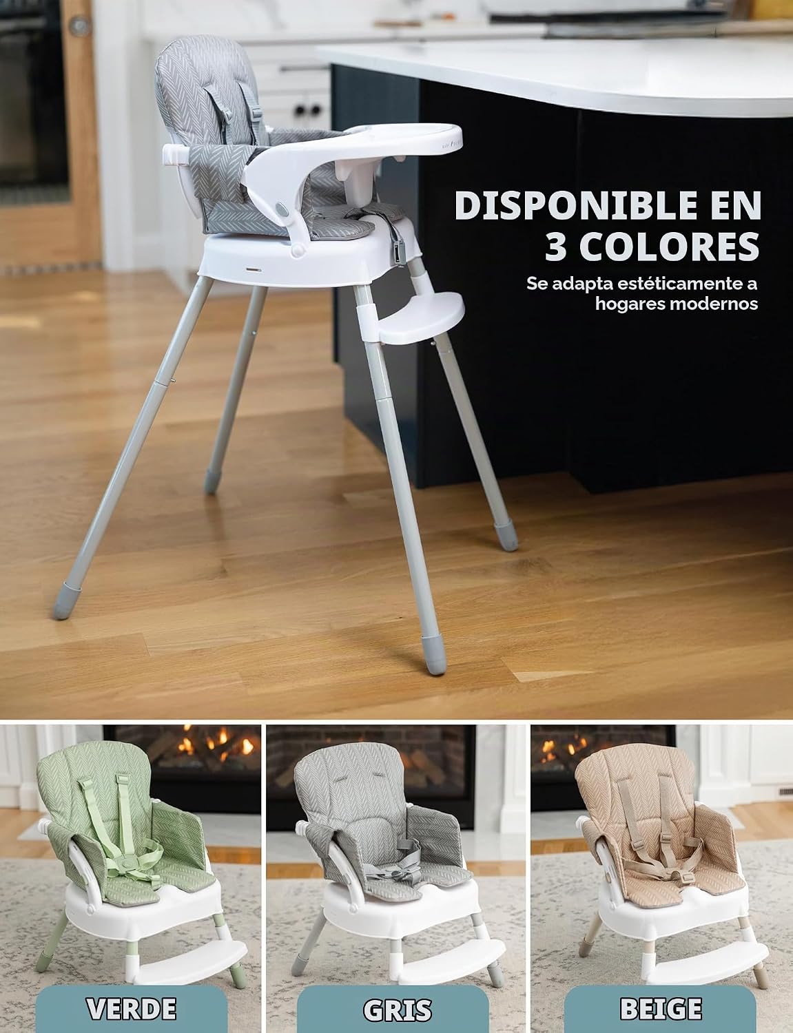 Baby Delight Ascent, Trona 3 en 1, Verde | Se convierte en asiento...