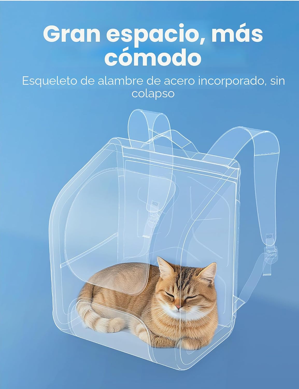 Pecute Mochila para gatos,Mochila de burbujas para gatos de gran es...