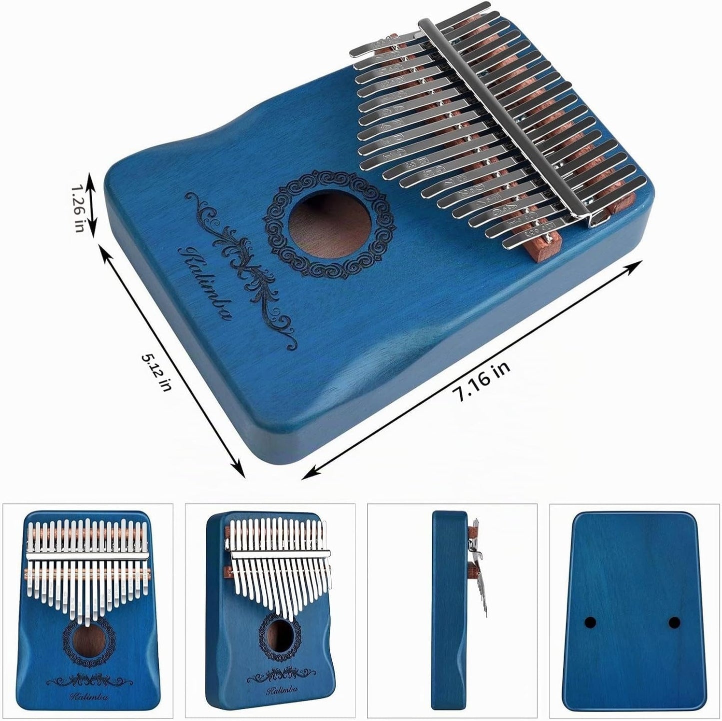 Kalimba - Piano de pulgar de 17 teclas, instrumentos musicales de p...